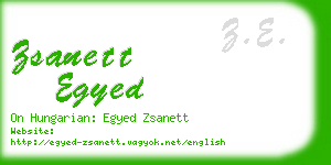 zsanett egyed business card